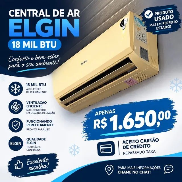 central elgin 18mil btu produto usado
