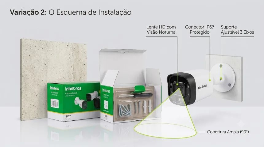 Câmera de Seguran ça Bullet Intelbras - Full HD e Proteção IP67 - Foto 4