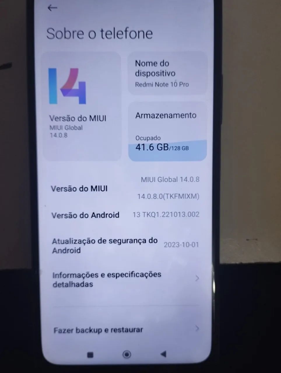 celular redmi note 10 pro ORIGINAL usado - Foto 5