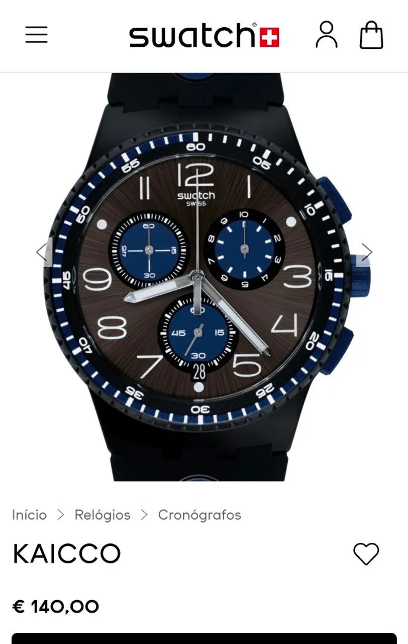 Relógio Suíço Swatch Cronógrafo 