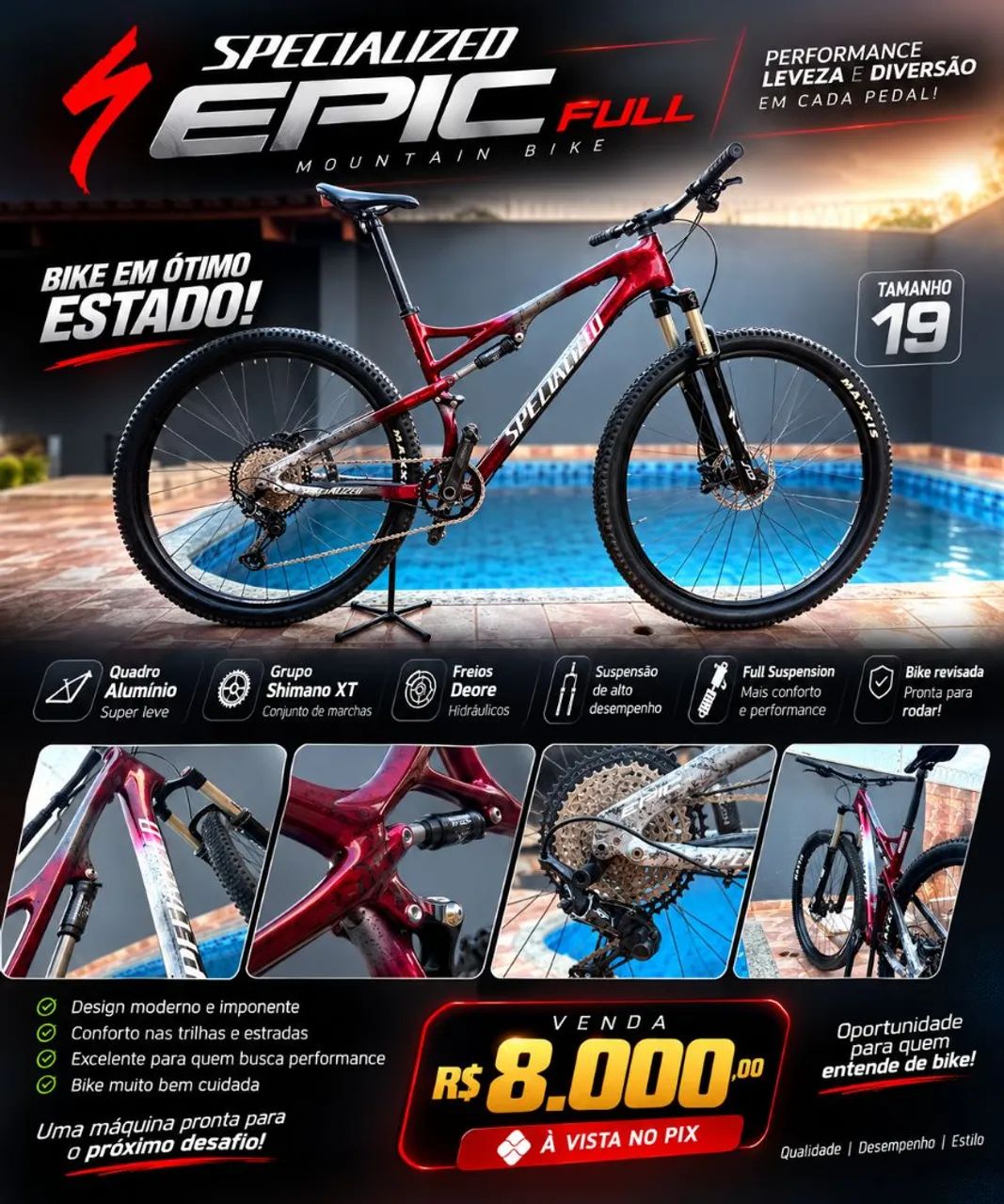 Bicicleta Specialized Epic full L - Foto 5
