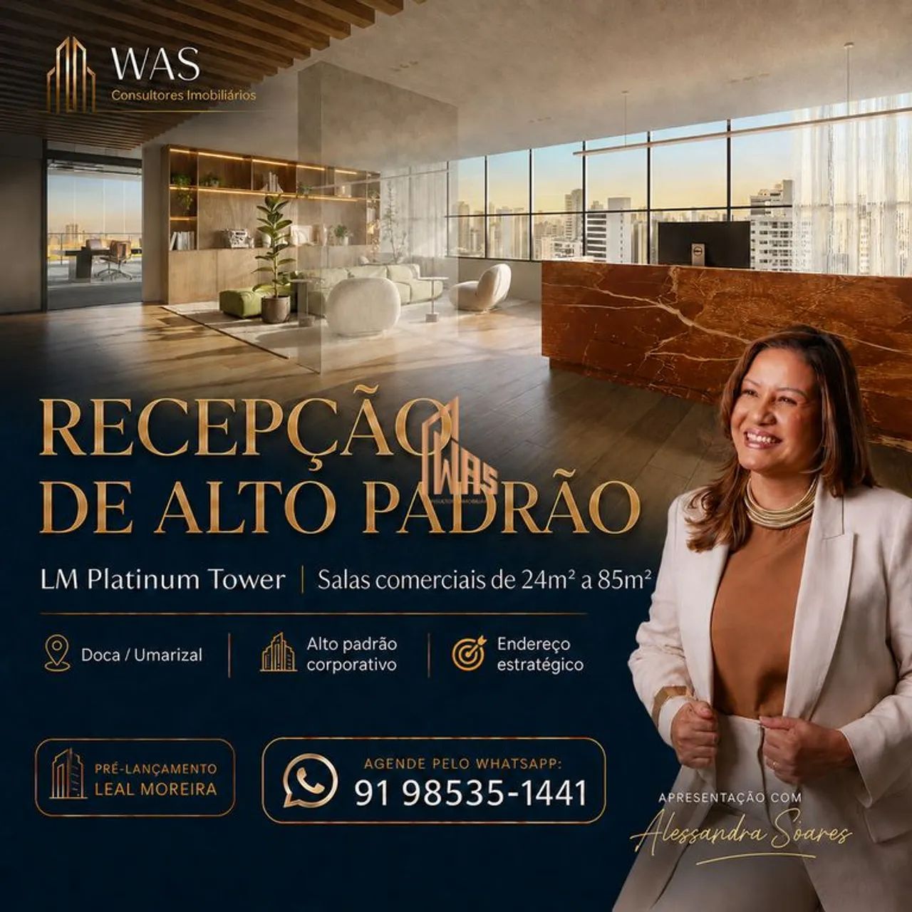 LM Platinum Tower Sala Comercial na Doca, 44m², Umarizal - Foto 2