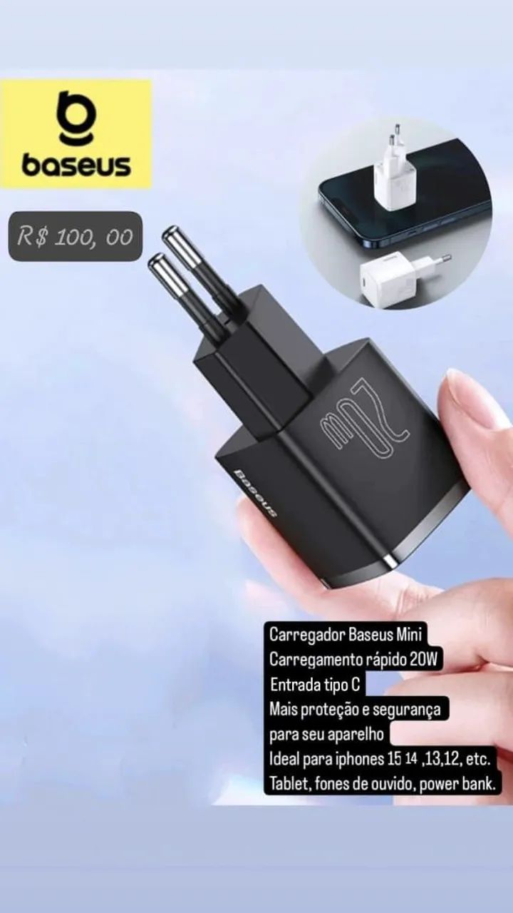 Carregador Baseus 20W
