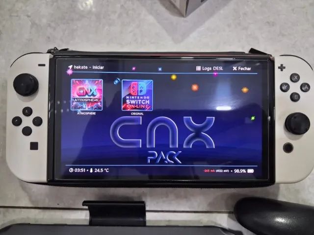 Nintendo Switch Oled Desbloqueado + Pro Controller + Case + Grip - Foto 4