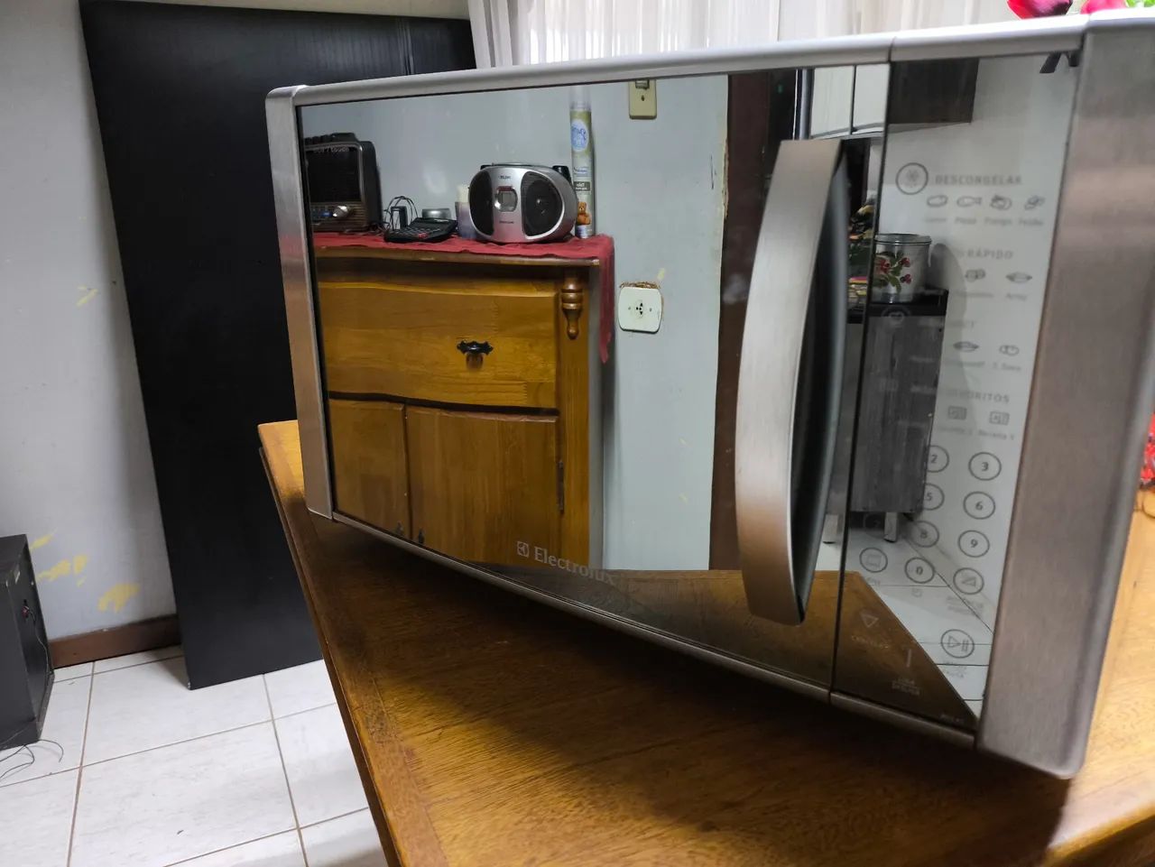 Microondas eletrolux porta espelho 
