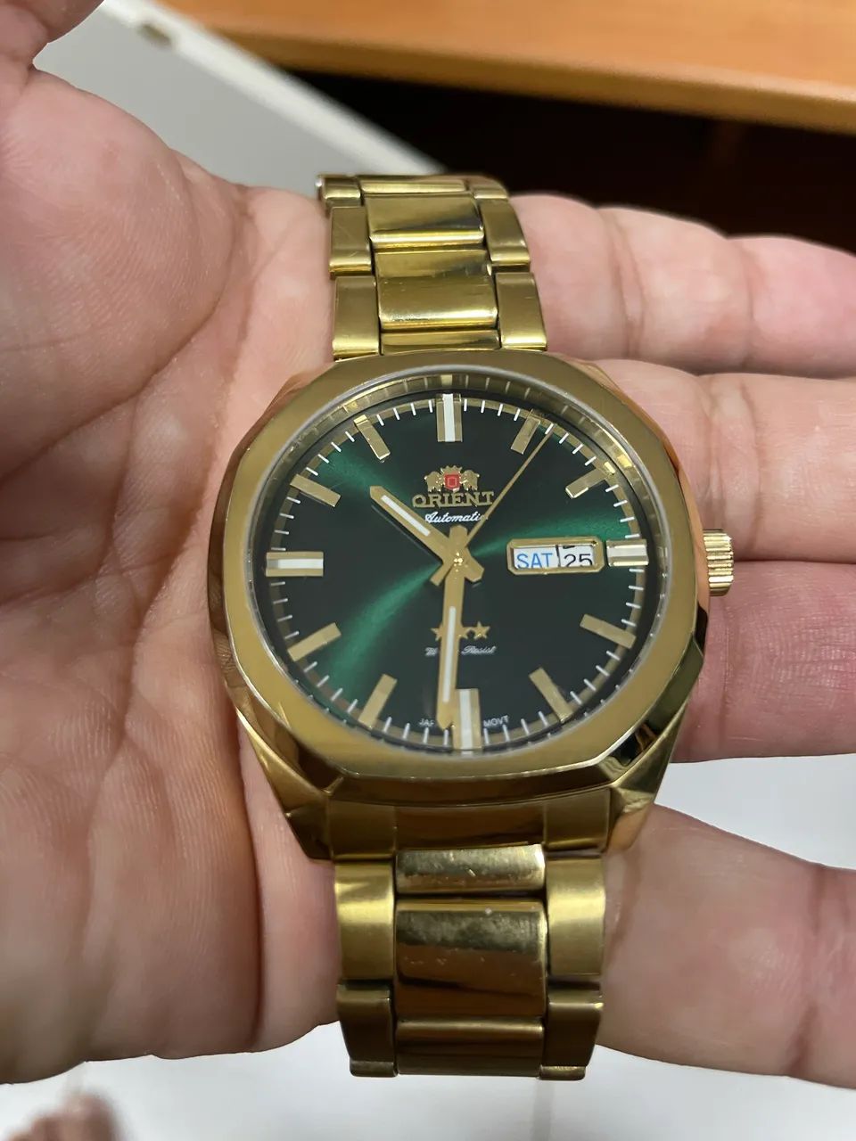 Relógio orient automático dourado  - Foto 5