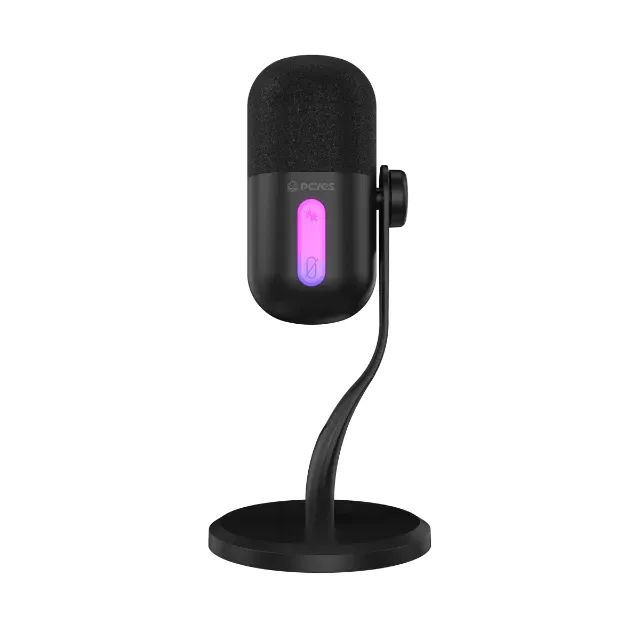 Microfone PCYES Gamer Hylia USB RGB com Mute e Cápsula Condensadora - Foto 2