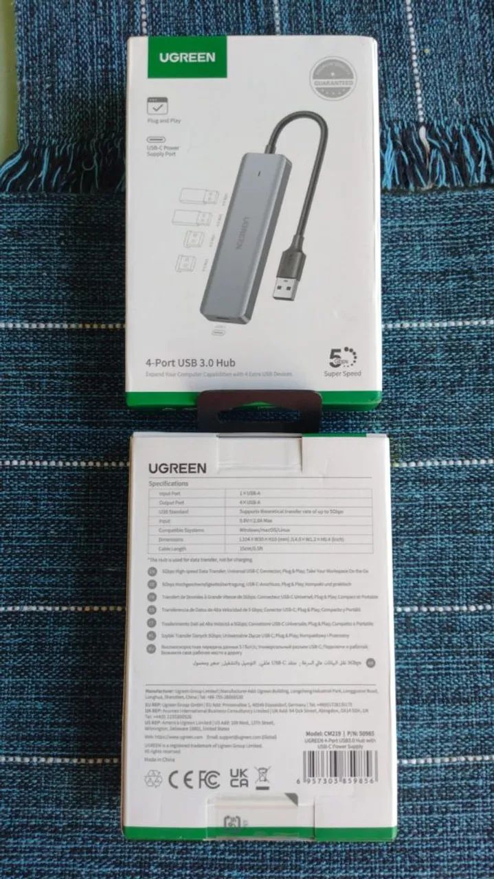Hub ugreen usb-c para 4 portas USB 3.0 novo na caixa - Foto 2