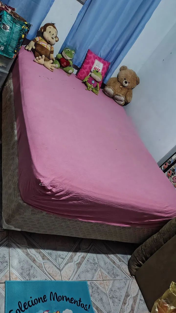 Vendo cama box usada casal ,molas ensacadas com base.  - Foto 5