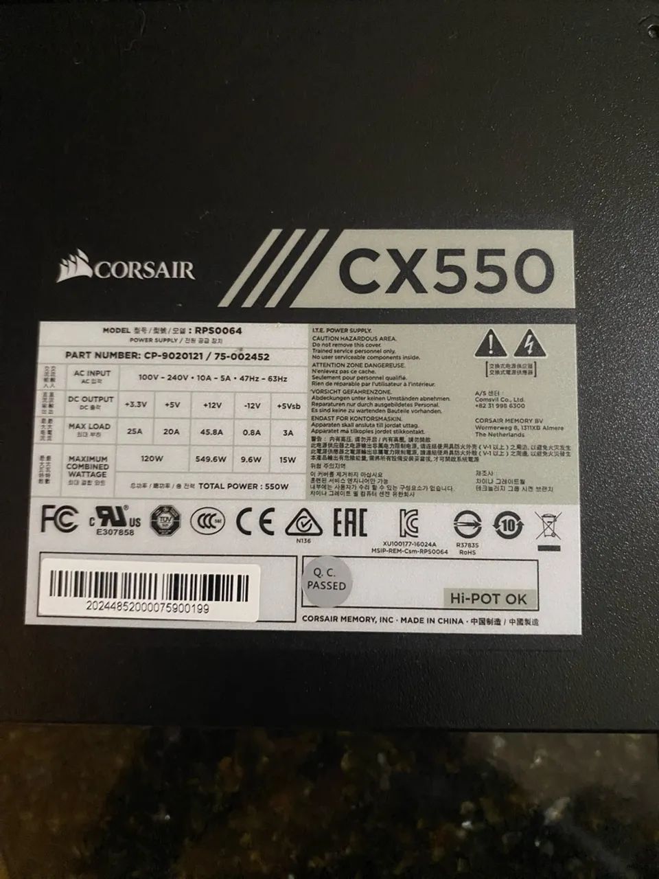 Fonte Corsair 550CX - Foto 5