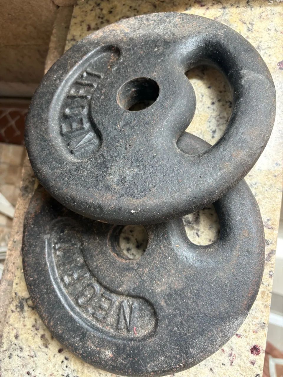 Halteres e barra fixa maciça  - Foto 3