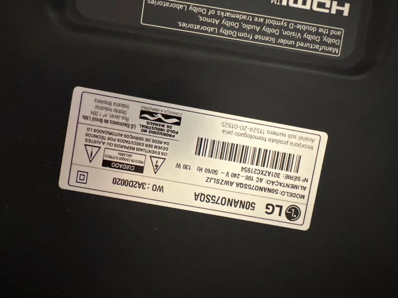 LG NanoCell 50NANO75SQA 50? 4K - Liga Normal - Tela trincada - Som OK - Foto 5
