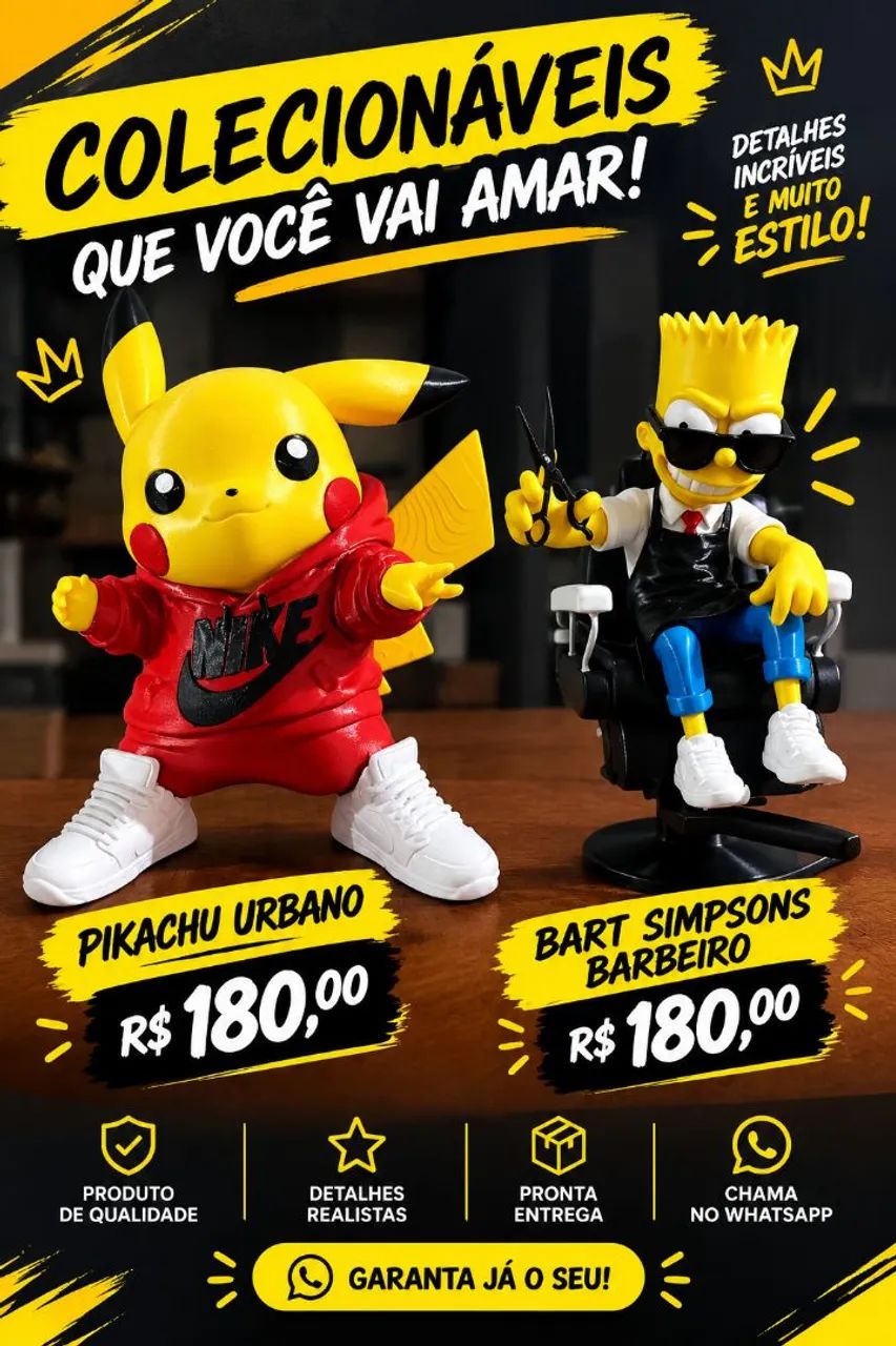 Bonecos colecionáveis para decoração 
