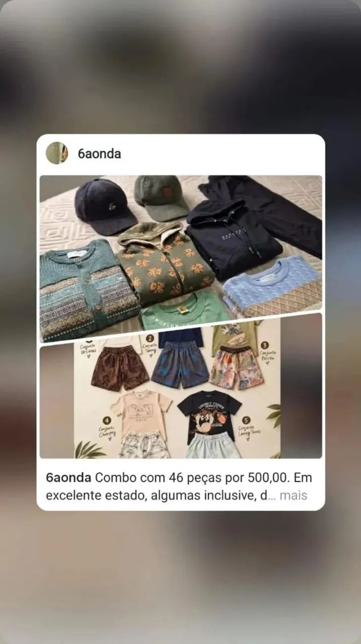 Como roupas infantis seminovas 