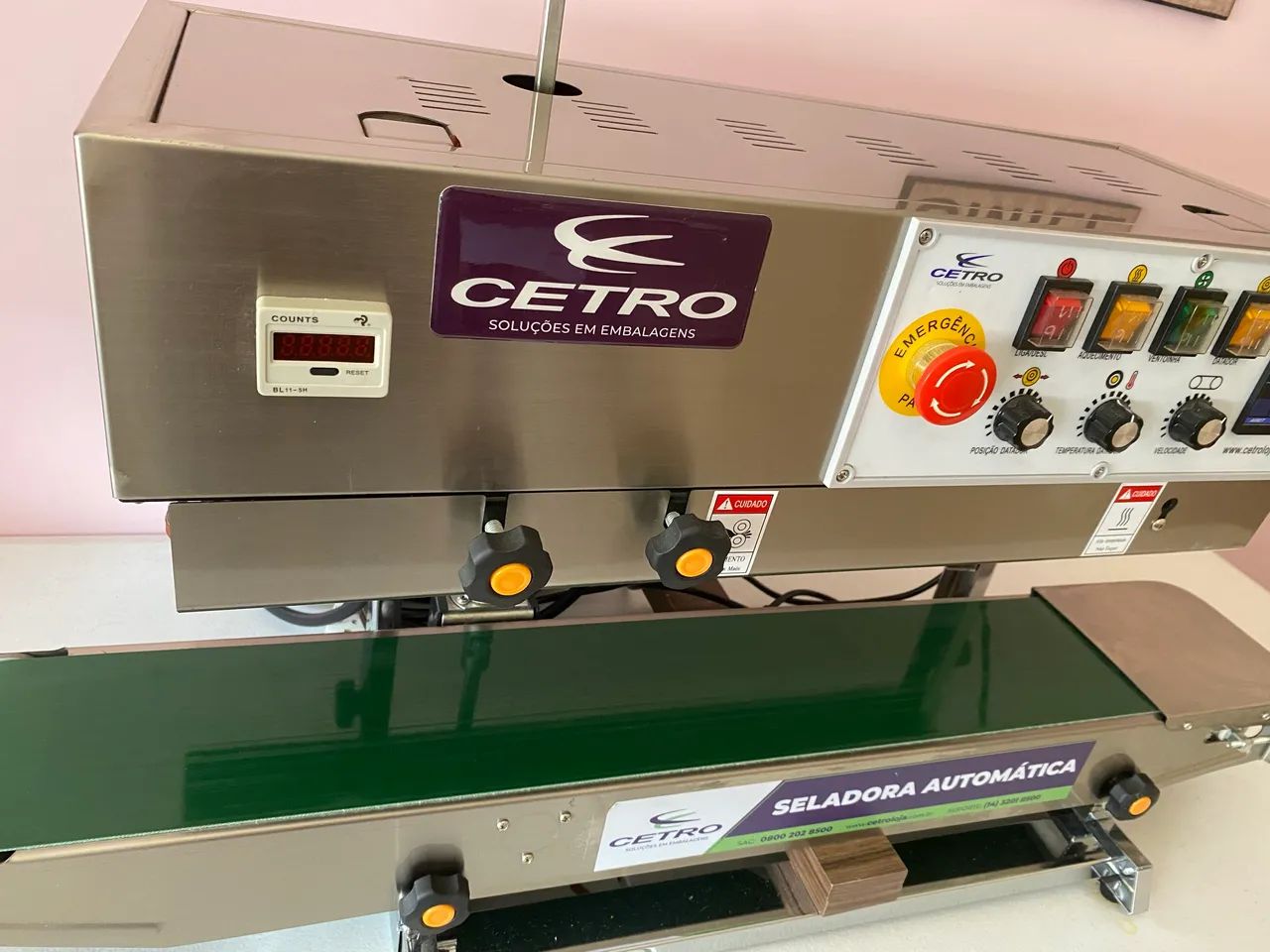 Seladora CETRO SA1000 continua c/ datador e contador + Kit vertical SA1000 c/eixo de 30cm - Foto 2