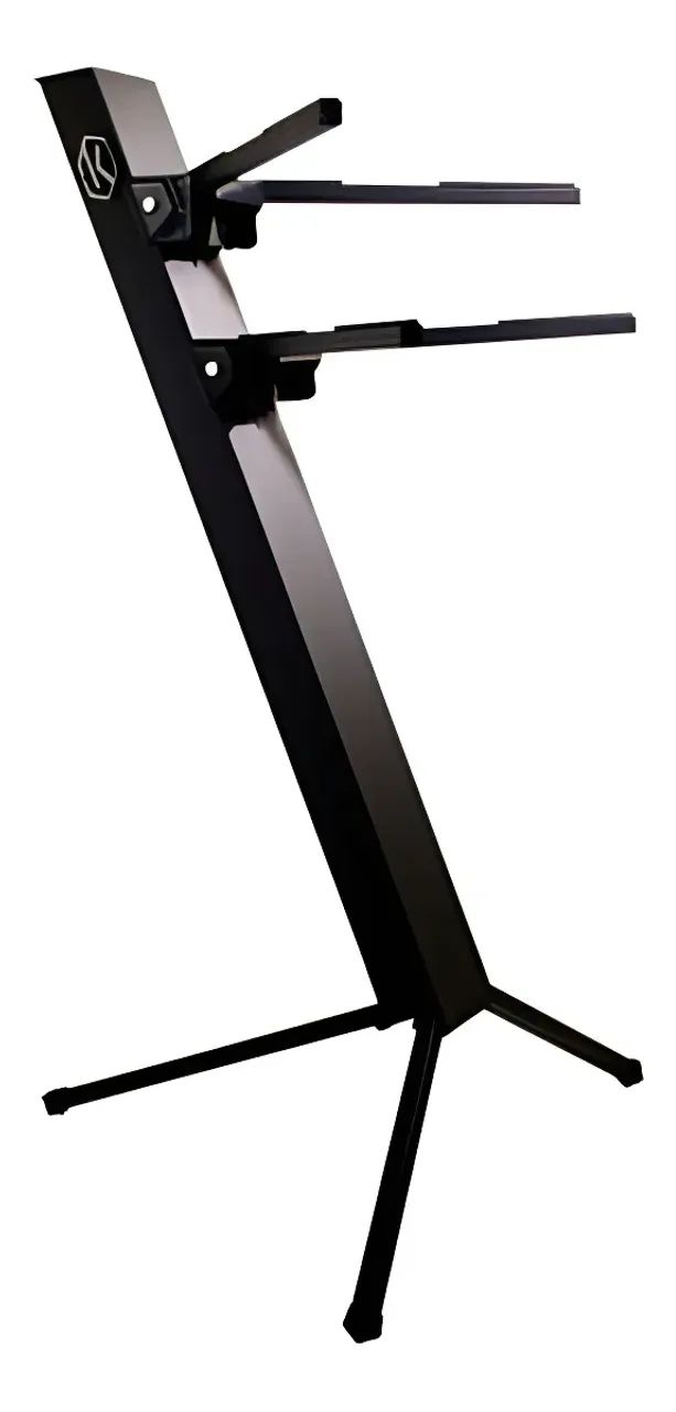 Estante teclado piano digital duplo notebook Ask PMD3 cor preto