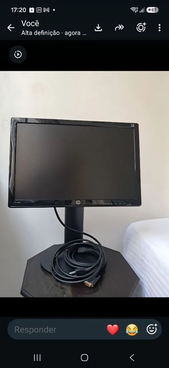 Monitor LG  hp + cabos