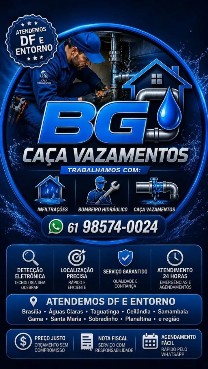 Caça vazamentos Bombeiro hidraulico