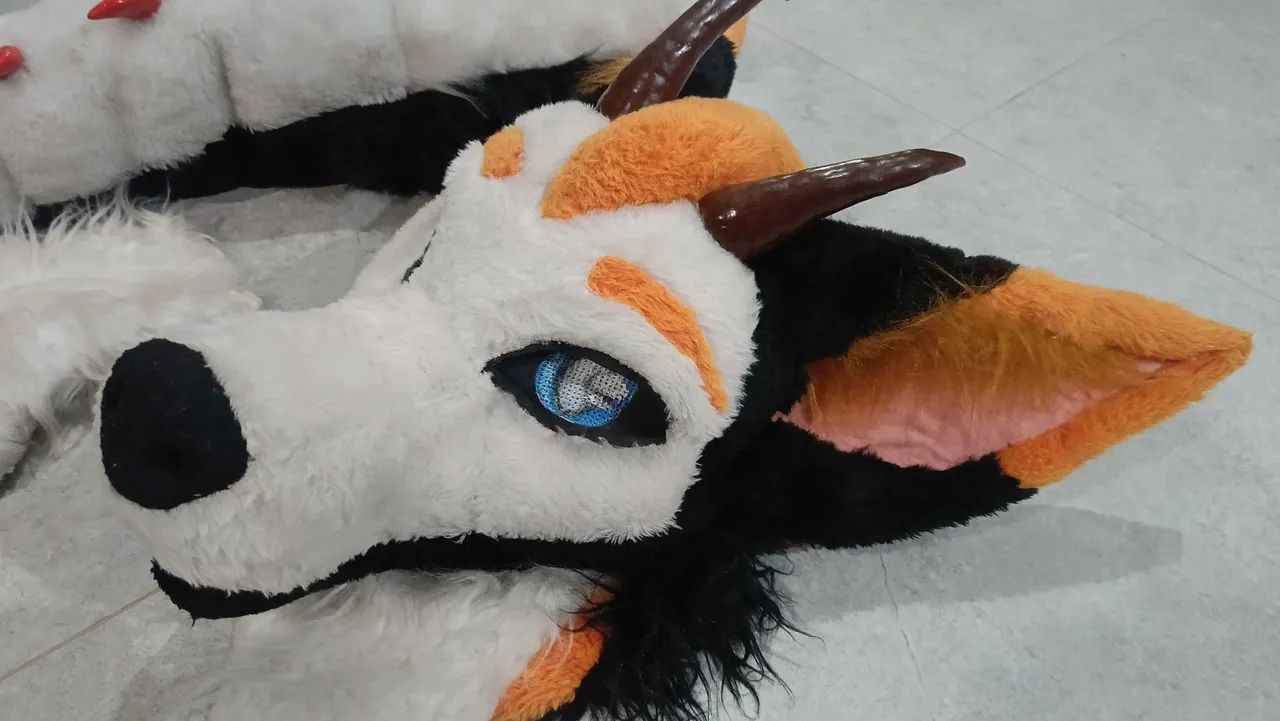 Fursuit partial (cabeça, patas e rabo)  de lobo/dragão - Foto 3