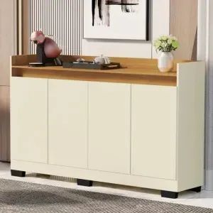 Oferta! Buffet Real com 4 portas Perola/Mel
