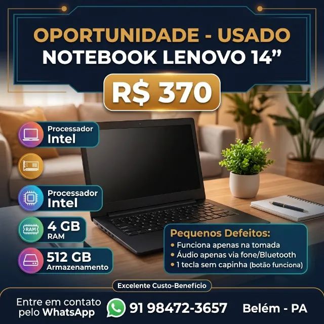 Notebook Lenovo em bom estado - Foto 2
