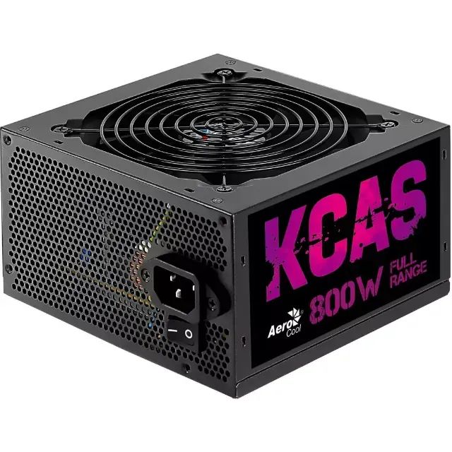 FONTE REAL 800 WATTS AEROCOOL KCAS PFC ATIVO 80 PLUS 