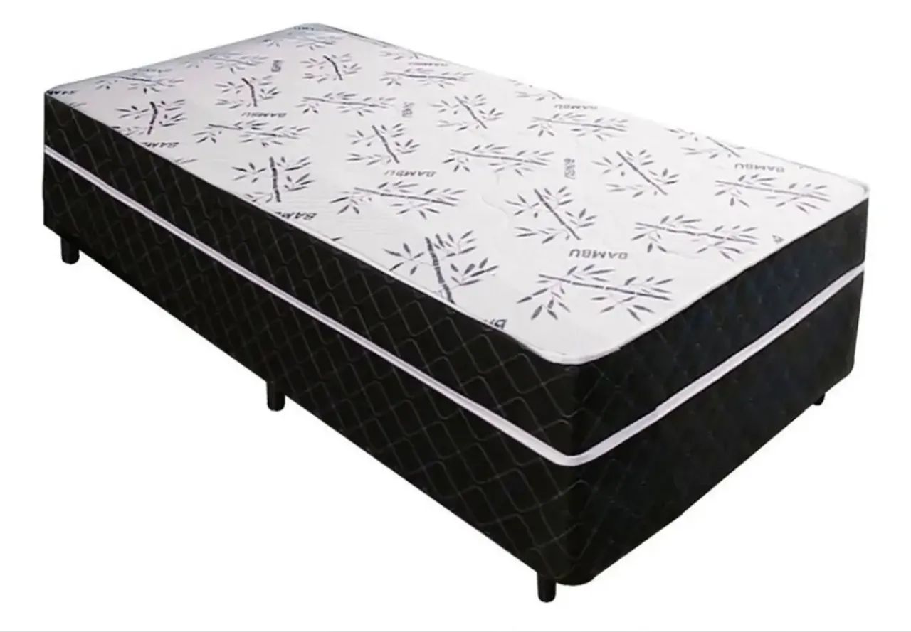 Cama de solteiro box com molas ensacadas