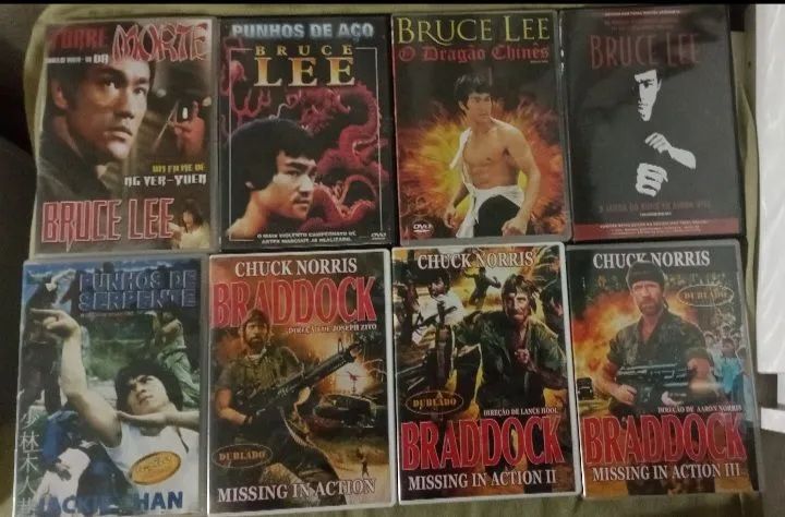 LOTE DVD AÇÃO BRUCE LEE E BRADDOCK 