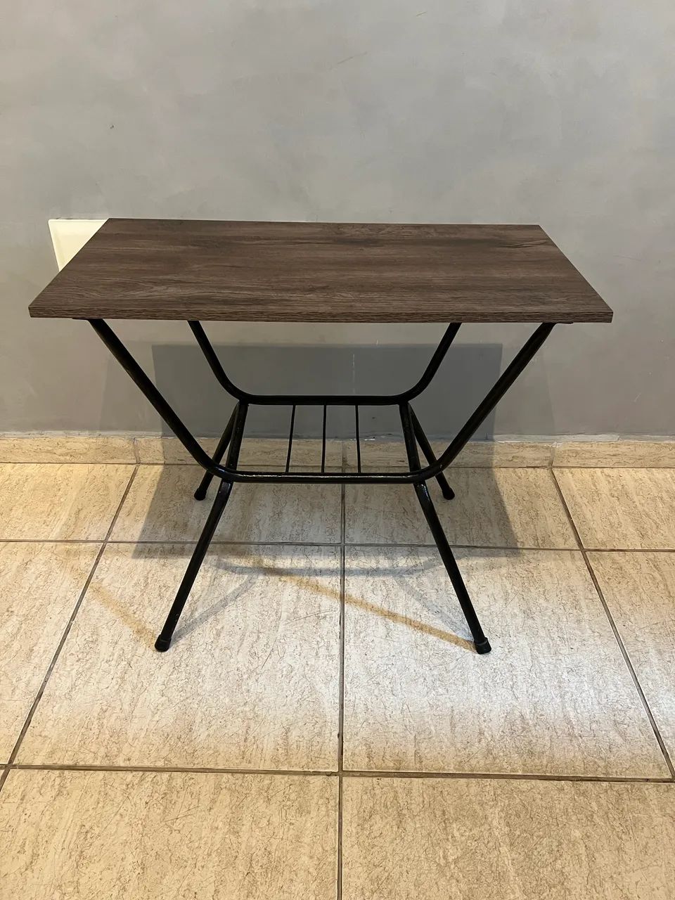 Mesa de Ferro com Madeira - Vintage - Foto 4