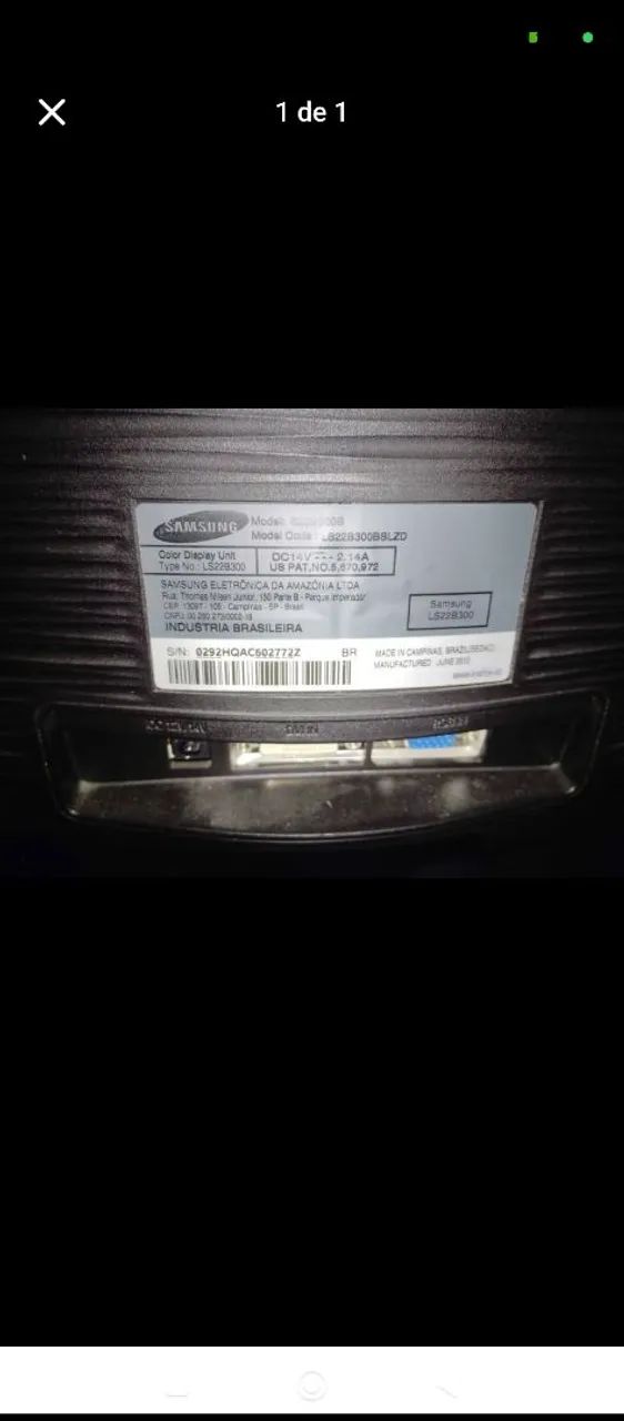 Monitor Samsung 22° Polegadas