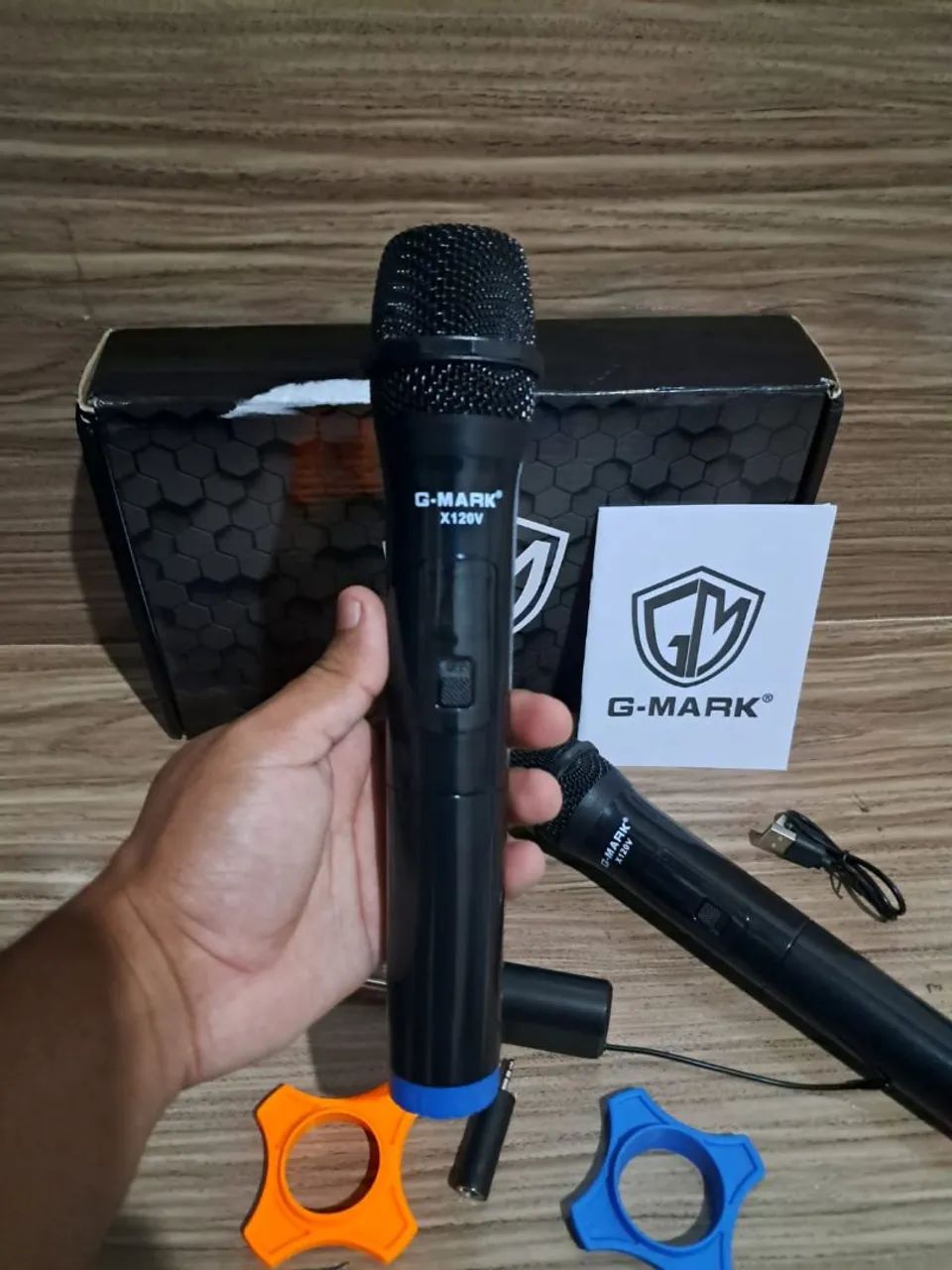 Promoção!!! Kit com 2 microfones sem fio G-Mark X120V - Foto 5