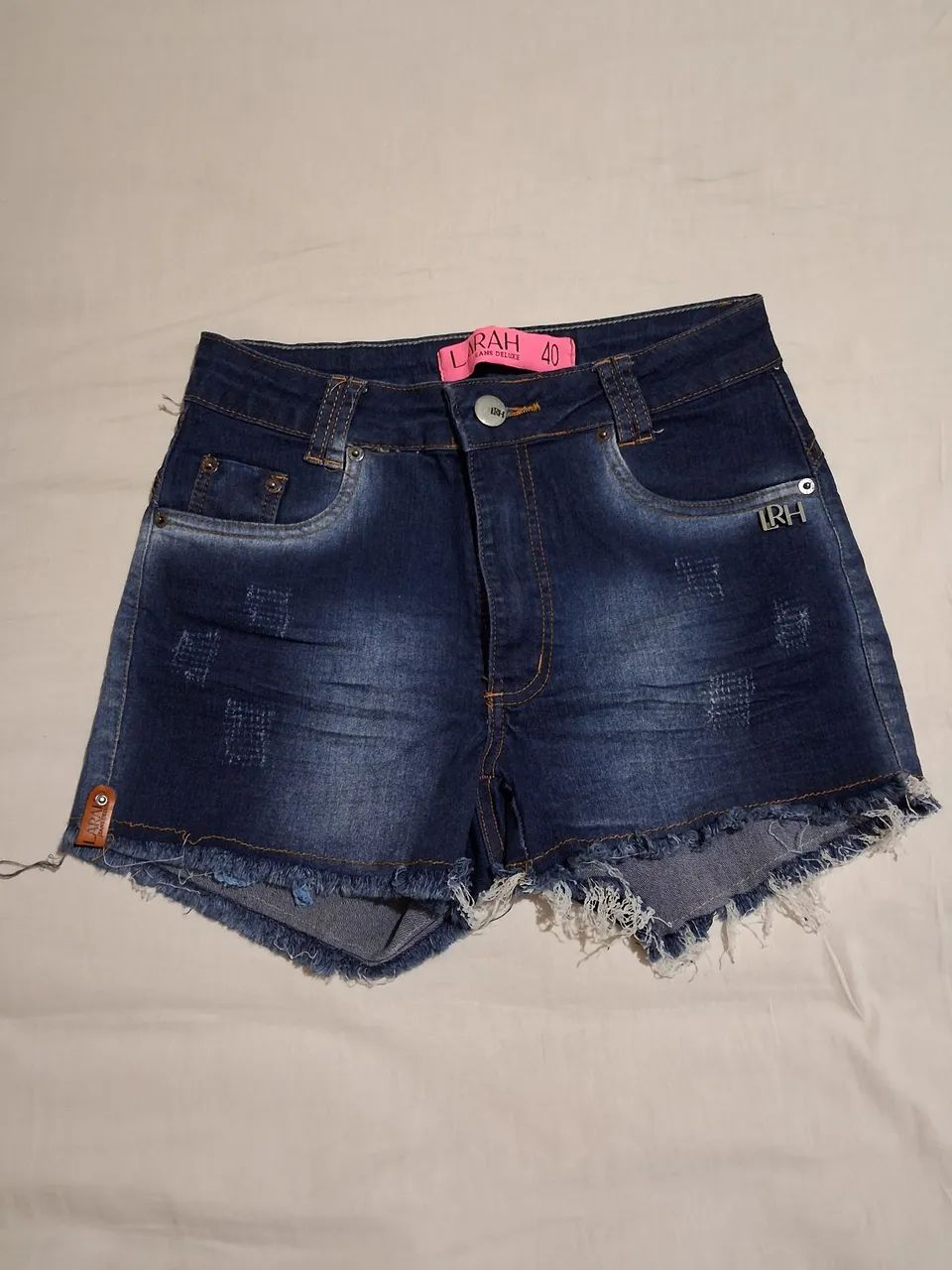 Shorts jeans com stretch marca larah  - Foto 2