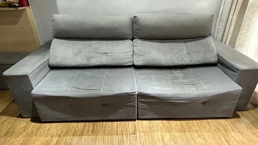 Sofá retrátil + baú de brinde - Foto 4