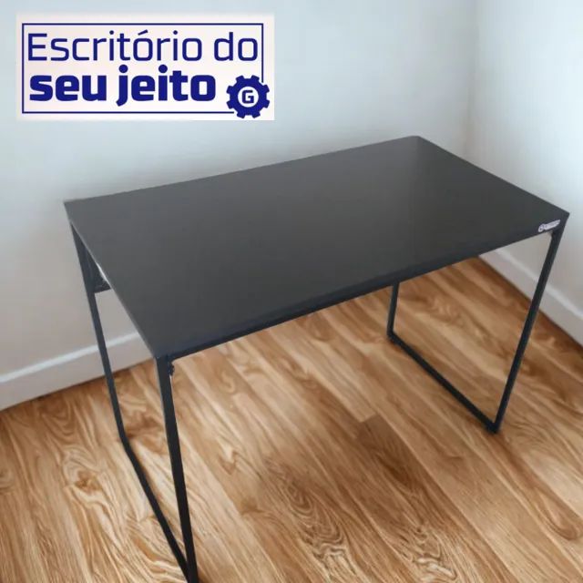 Escrivaninha NOVA Mesa Multiuso Estilo Industrial para Notebook Computador de Estudo Offic - Foto 4