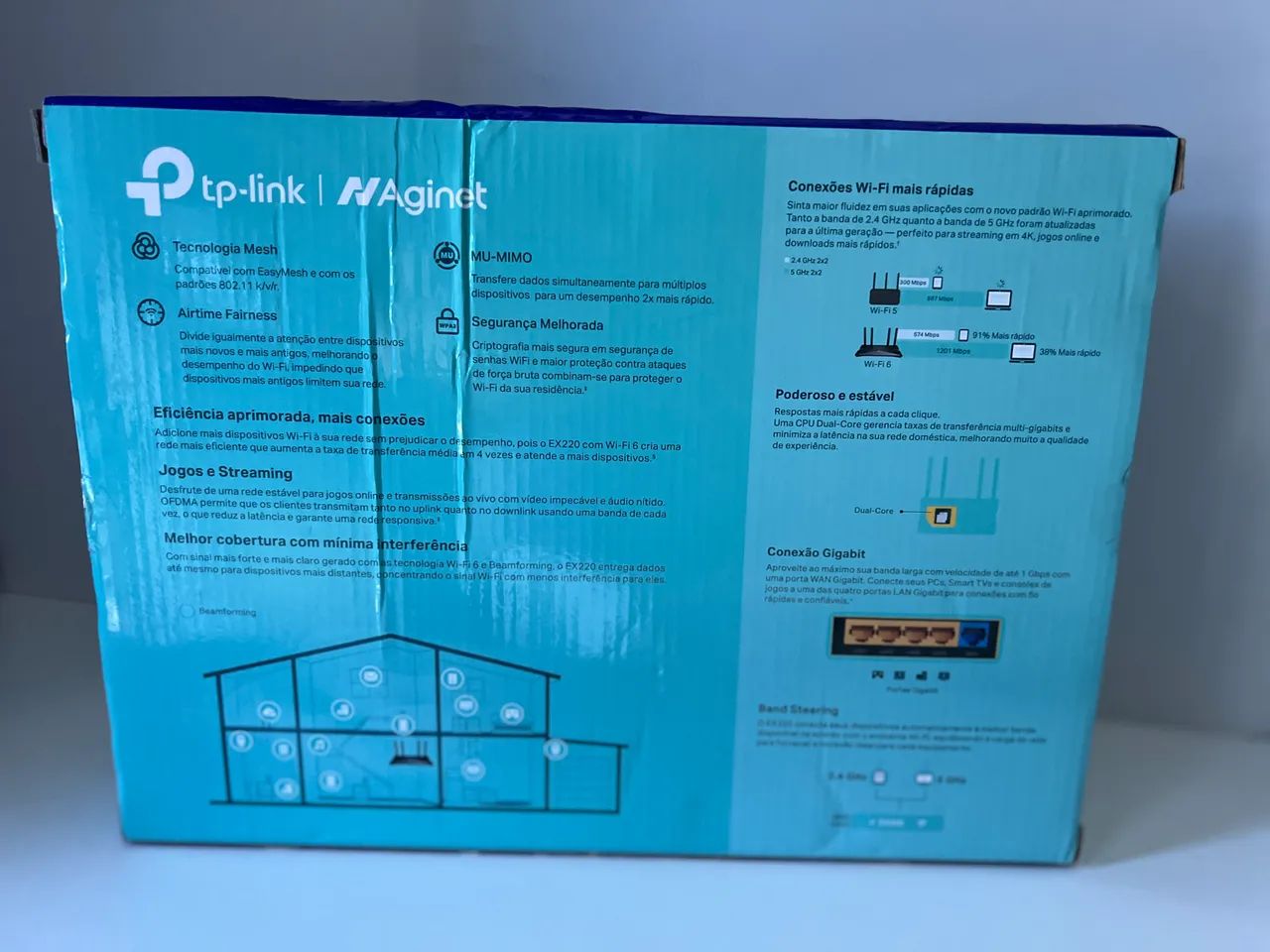 Roteador Wireless Gigabit 10/100/1000 WI-FI 6 Dual BAND 2.4/5GHZ AX1800 EX220 BR - TP-LINK - Foto 2