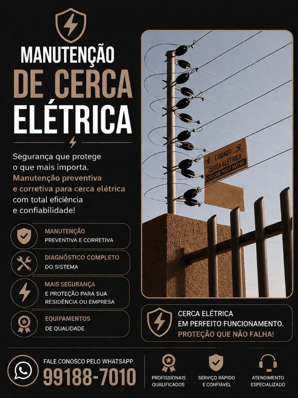 Cerca elétrica com Problema? Resolvemos 