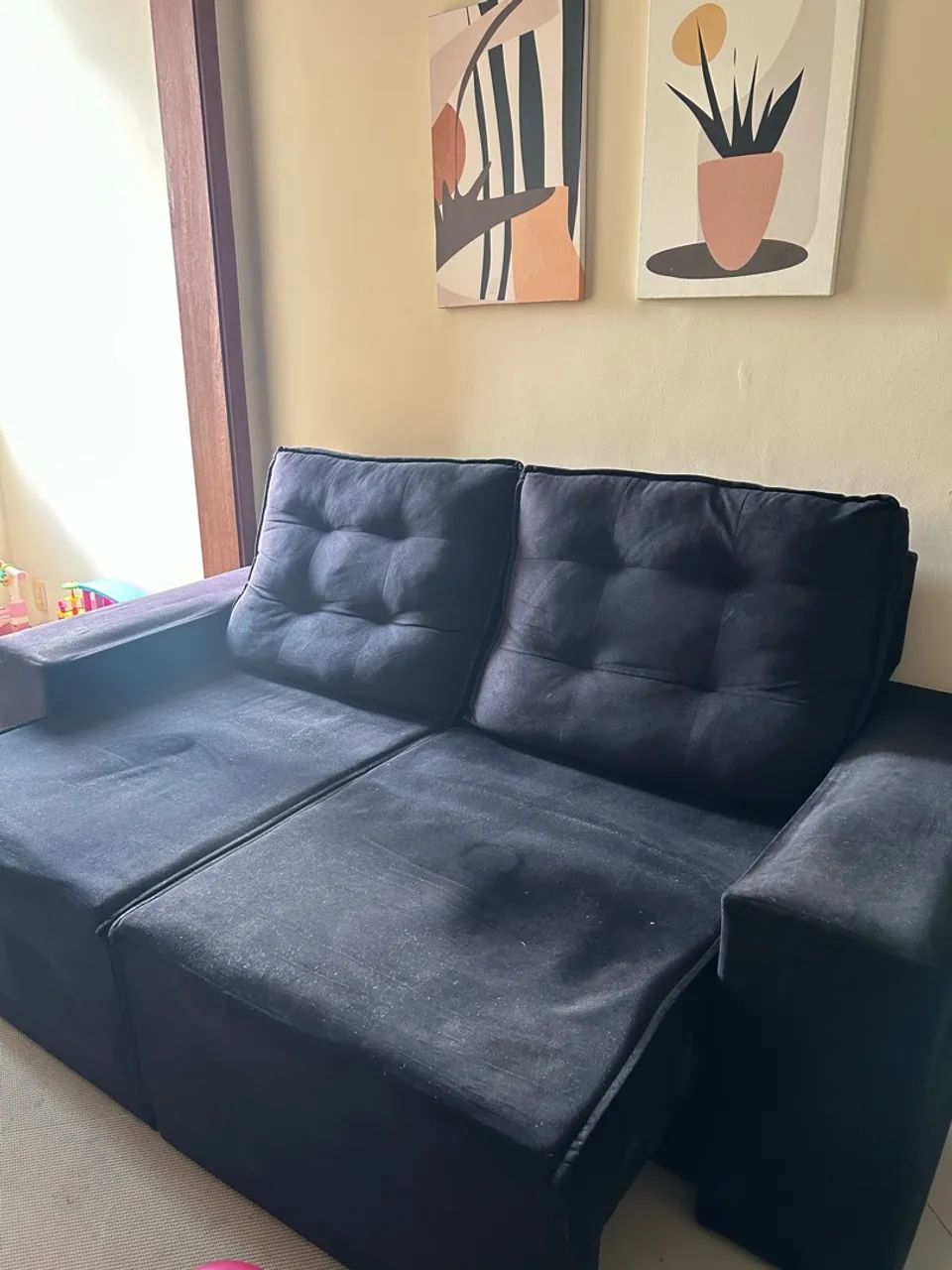 Sofá retrátil 3 lugares 