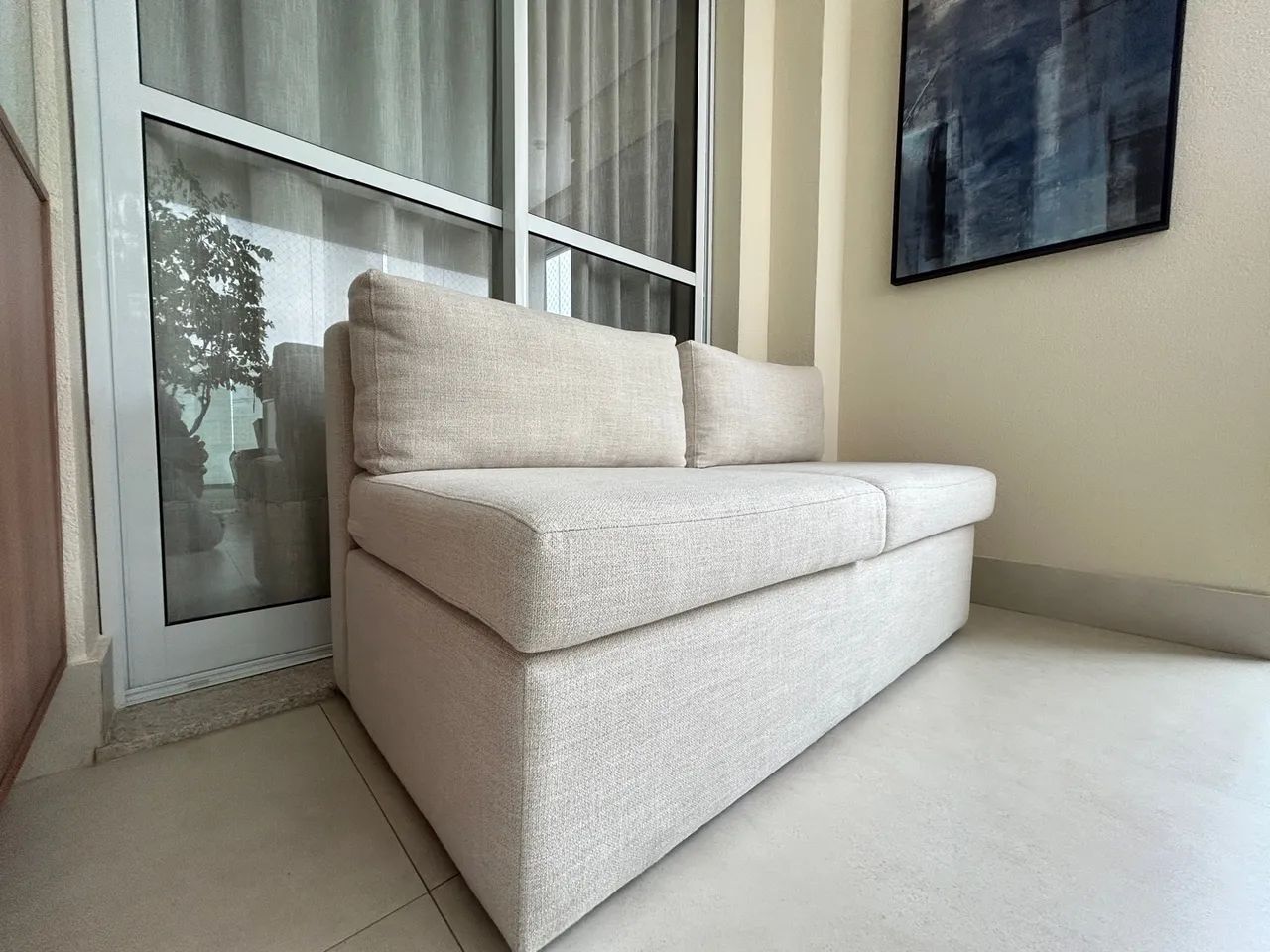 Sofá namoradeira em linho - Foto 3