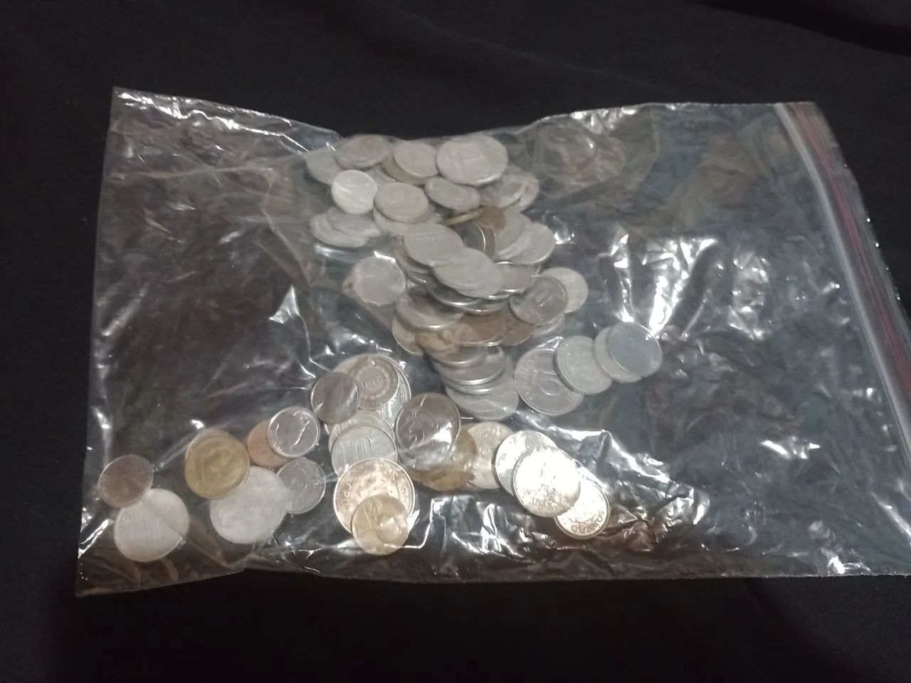 Lote de moedas antigas do Brasil quantidade 108 moedas 