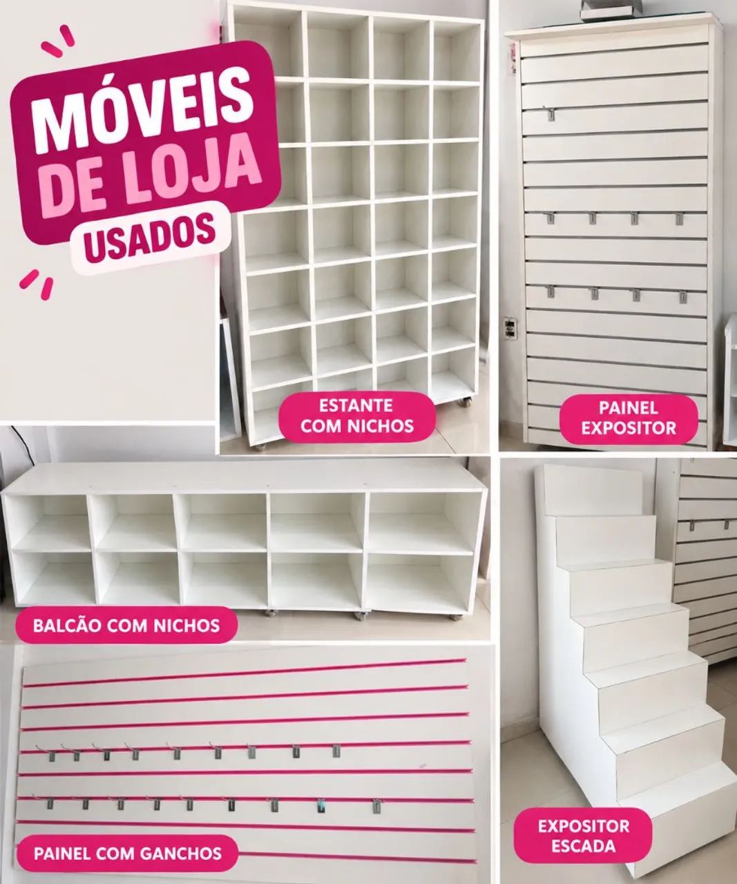 MÓVEIS DE LOJA USADOS