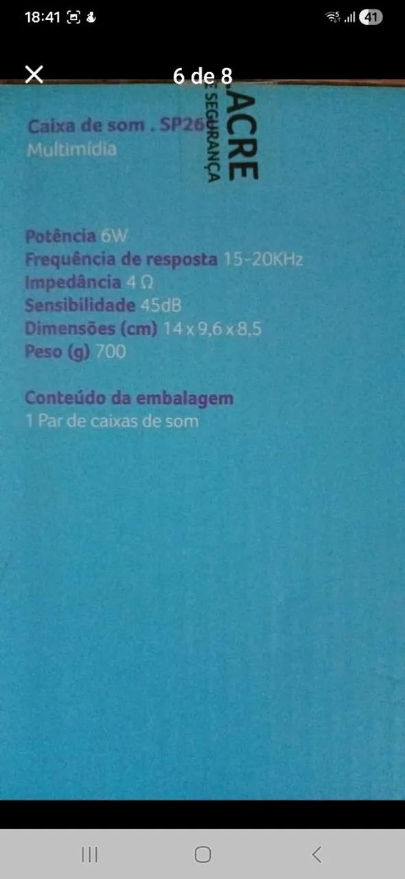 Caixa de som Pc Multilaser em madeira - Foto 4