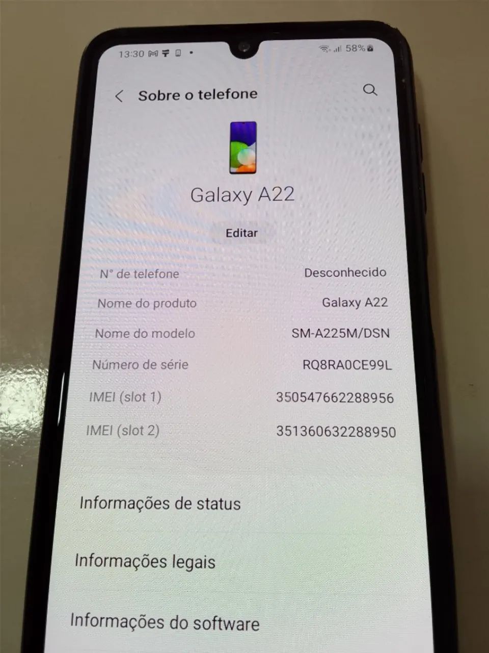 Celular Samsung A22 