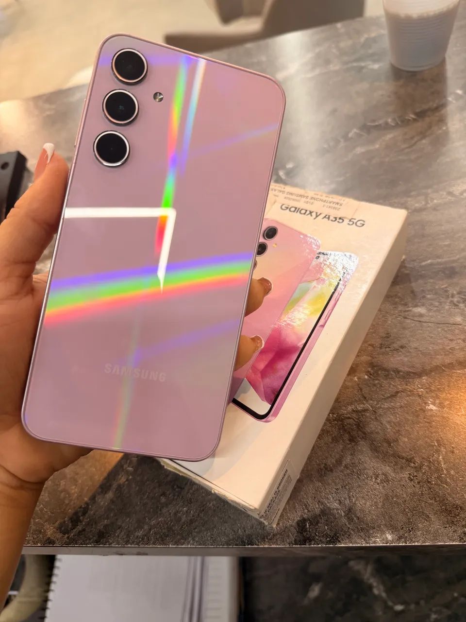 Vendo Samsung A35 256GB cor rosa - Foto 2