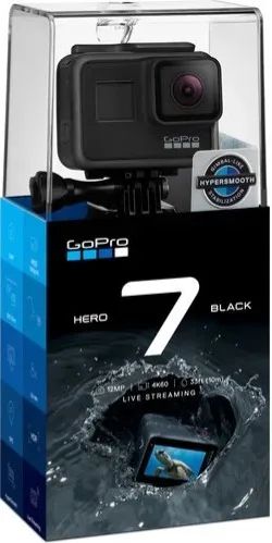 GOPRO HERO 7 BLACK + 4 BATERIAS + CARTÃO DE MEMÓRIA 128GB
