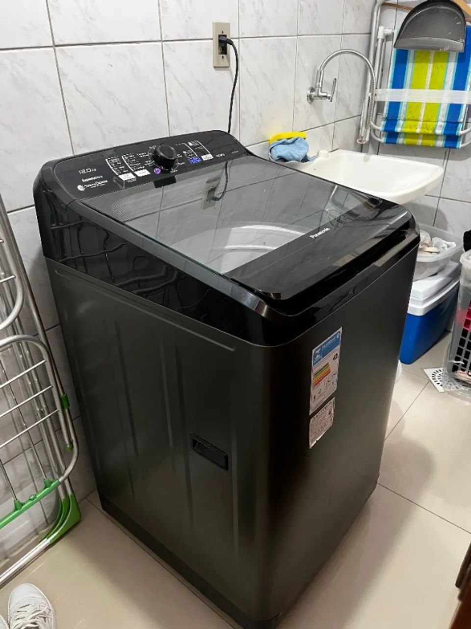 Máquina de Lavar Panasonic 12kg Titânio - Excelente estado - Foto 5