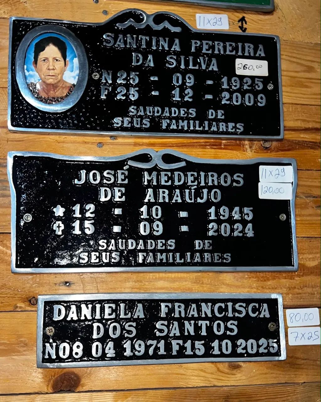Placa de póstumas de alumínio  - Foto 2