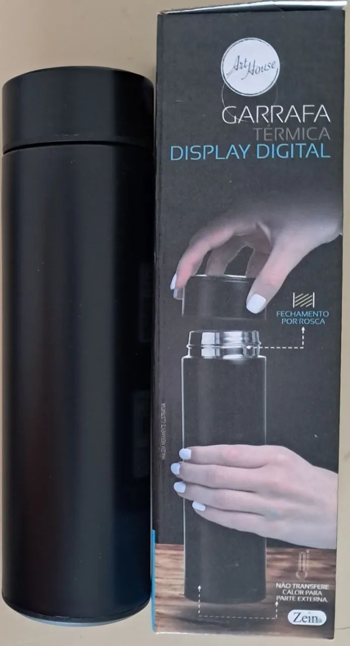 GARRAFA TÉRMICA DISPLAY DIGITAL - Art House Kit com 2 - Foto 6