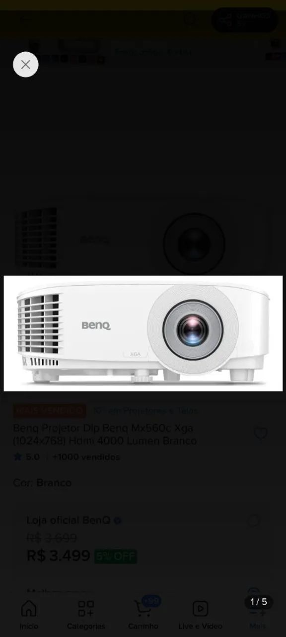Projetor Beng MS560