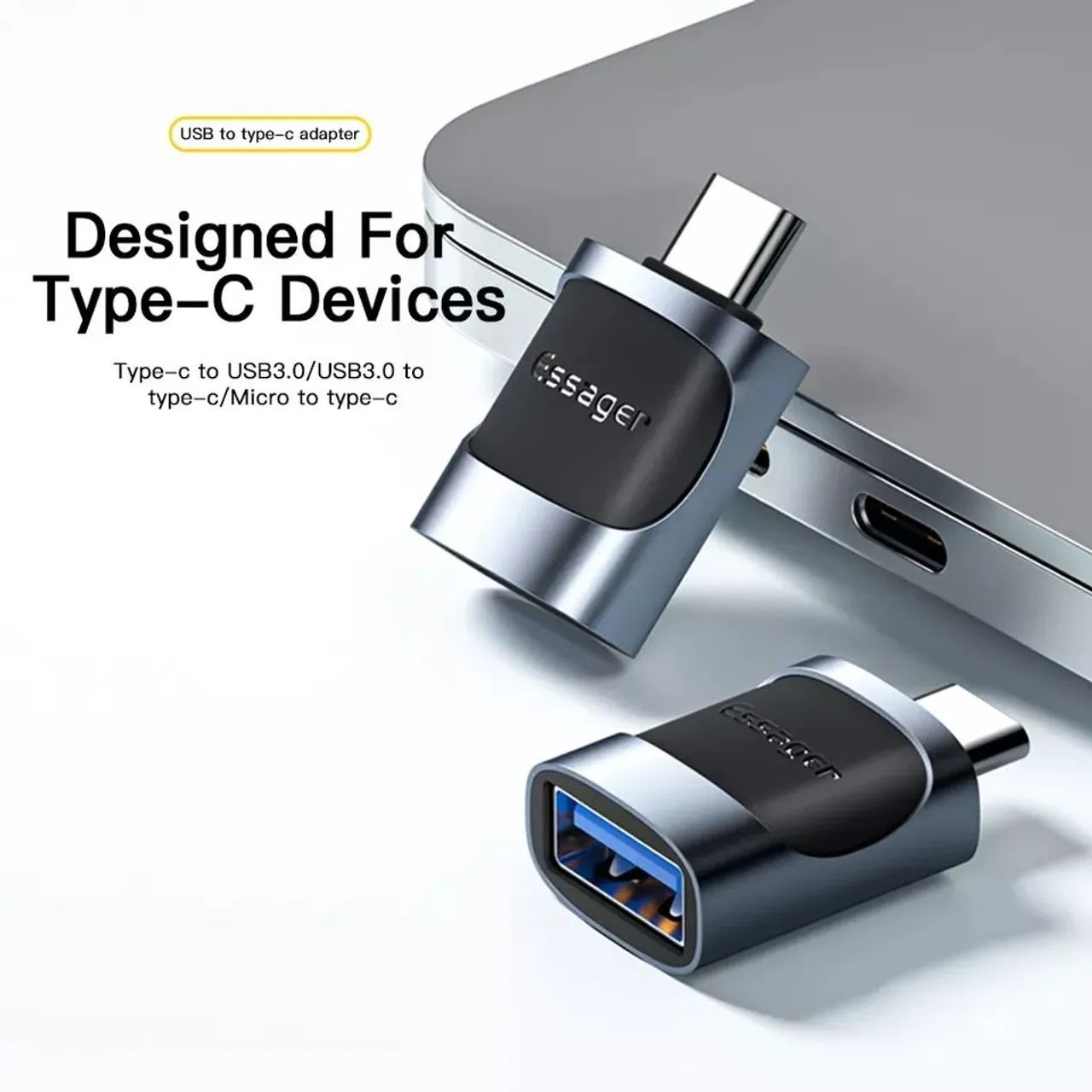 Adapitador Tipo C para USB,  USB para Tipo-C  - Foto 2