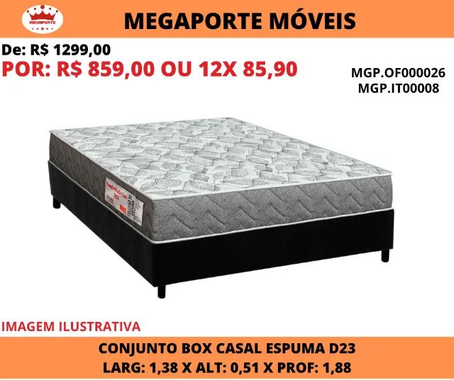 Conjunto Box Espuma D23 Casal